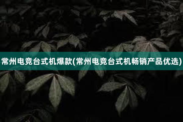 常州电竞台式机爆款(常州电竞台式机畅销产品优选)