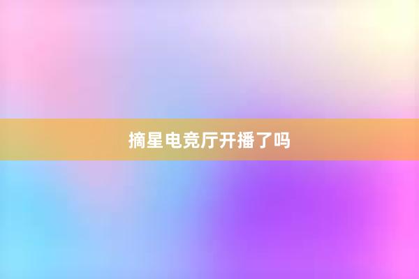 摘星电竞厅开播了吗