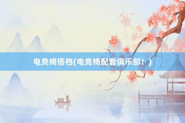 电竞椅搭档(电竞椅配套俱乐部！)