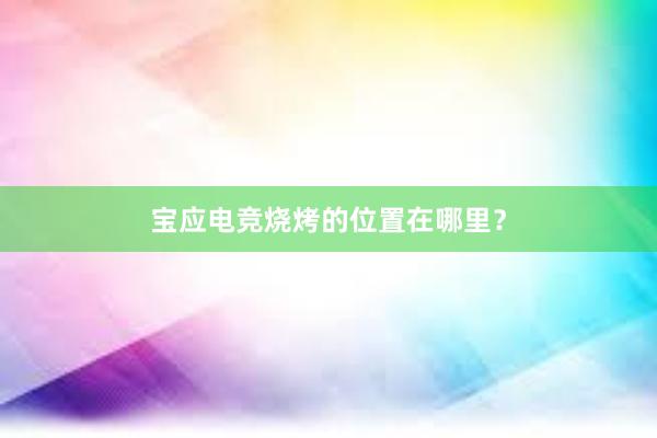 宝应电竞烧烤的位置在哪里？